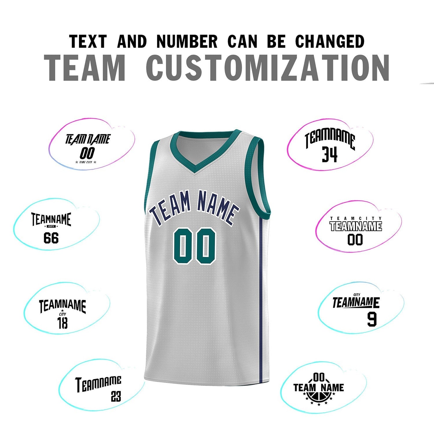 Custom Gray Navy-White Side Two Bars Sports Uniform Basketball Jersey