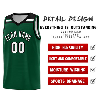 Custom Green White-Black Classic Sports Uniform Basketball Jersey