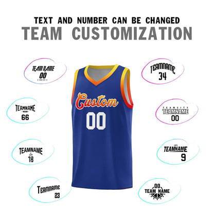 Custom Royal Personalized Gradient Font Sports Uniform Basketball Jersey