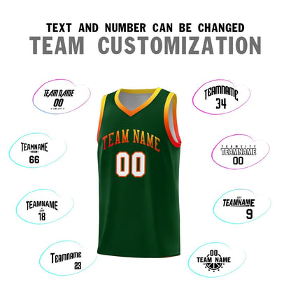 Custom Green Personalized Gradient Font Sports Uniform Basketball Jersey