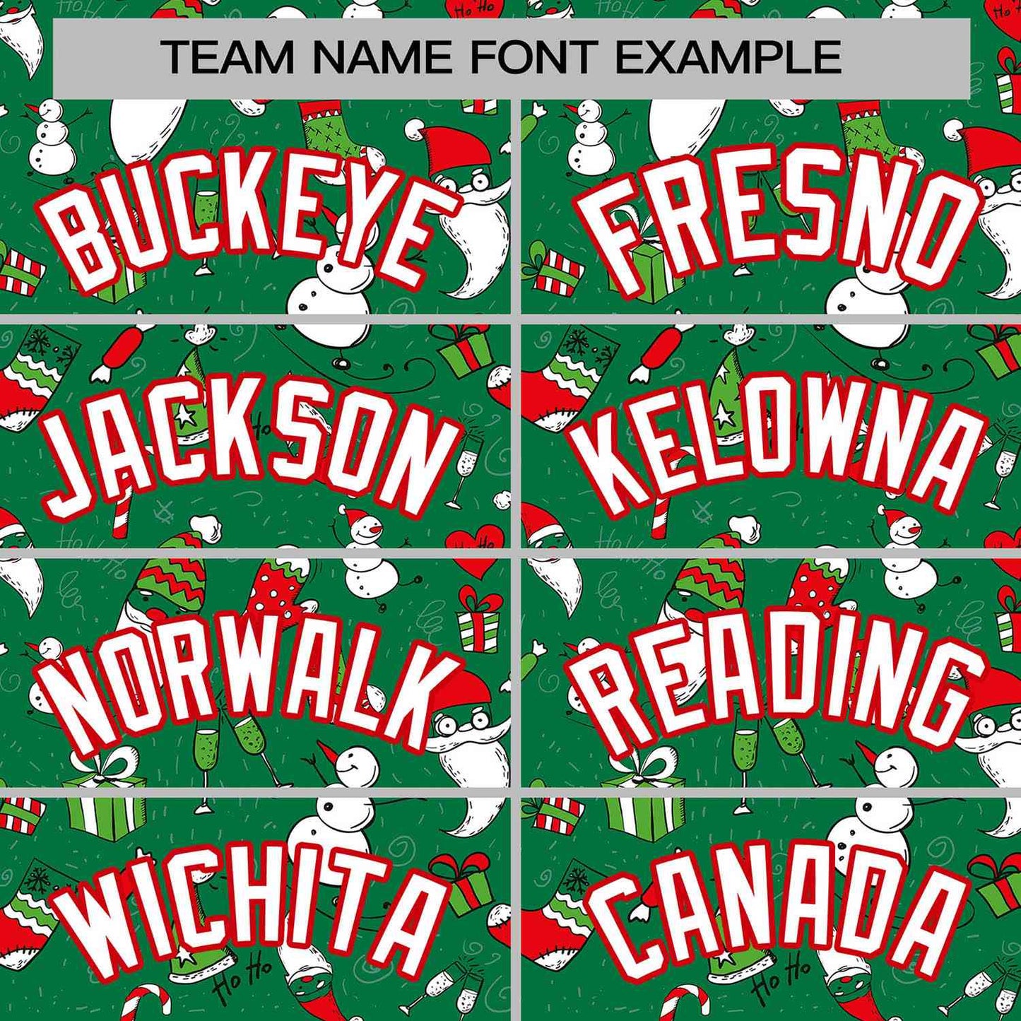 Custom Green White-Red Christmas Graffiti Pattern Authentic Baseball Jersey