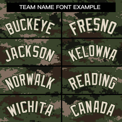 Custom Camo White Green Authentic Baseball Jersey