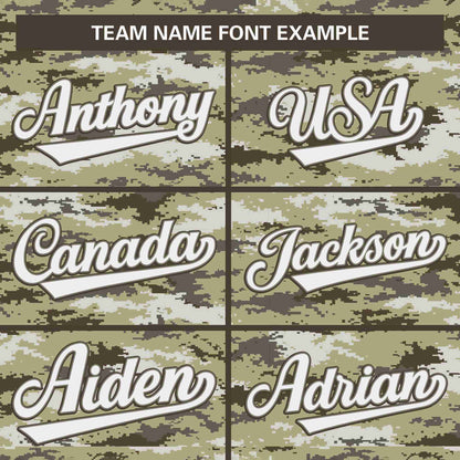 Custom Camo White Gray-Brown Authentic Baseball Jersey