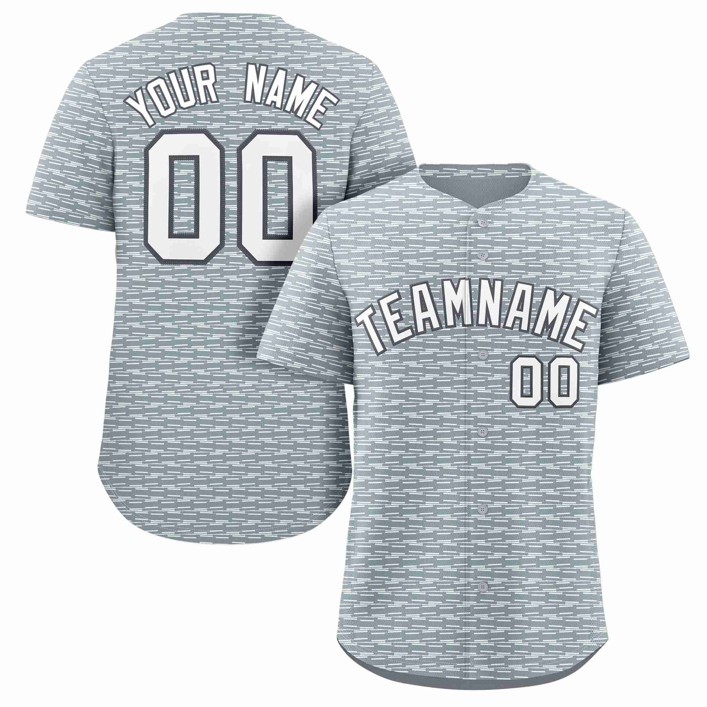 Custom Gray White Texture Graffiti Pattern Personalized Authentic Baseball Jersey