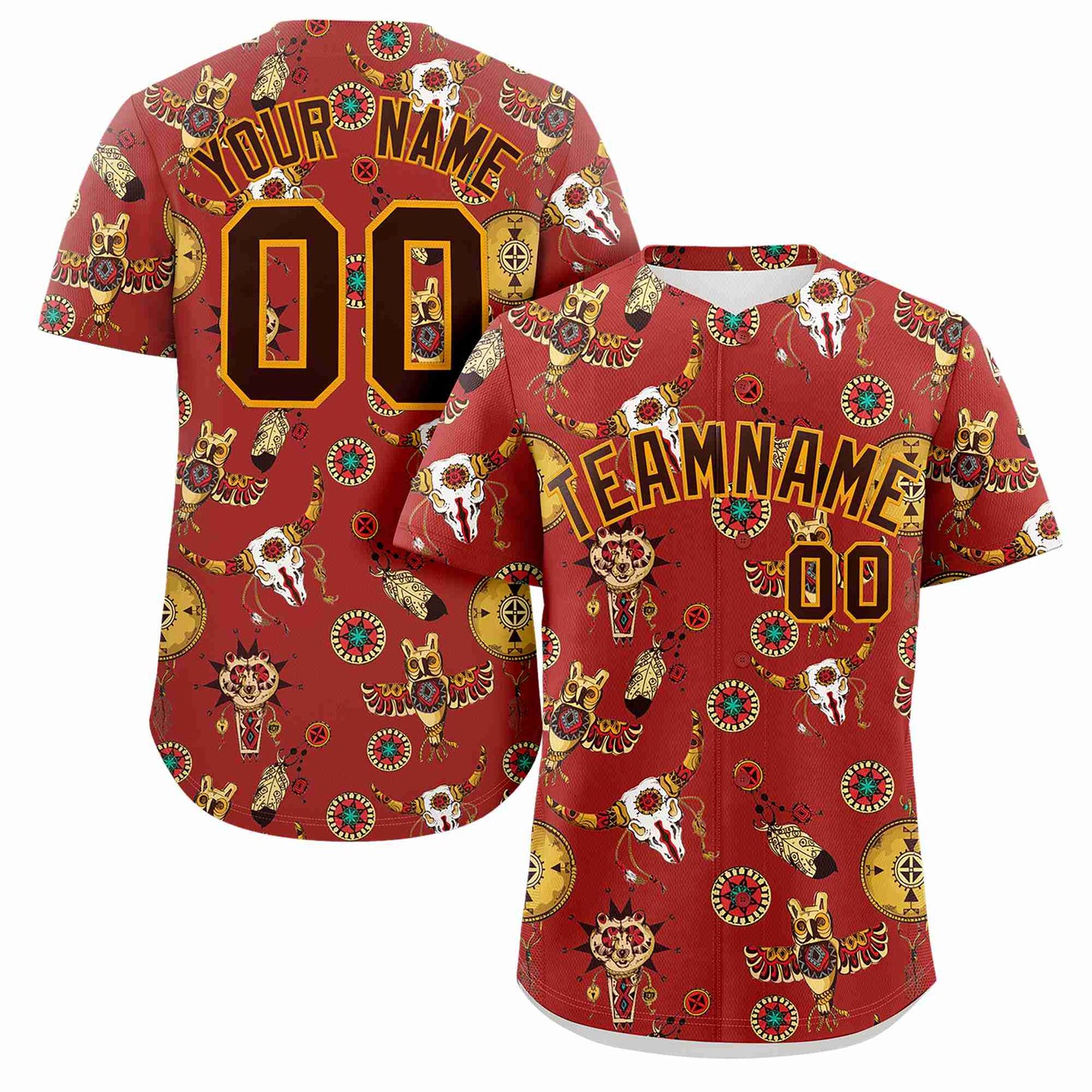 Custom Red 3D Graffiti Pattern Personalized Design Authentic Baseball Jersey