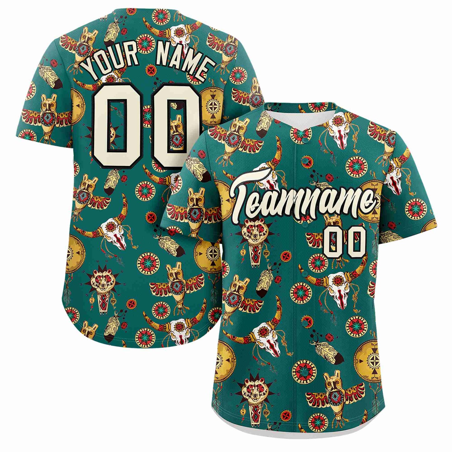 Custom Aqua 3D Graffiti Pattern Personalized Design Authentic Baseball Jersey