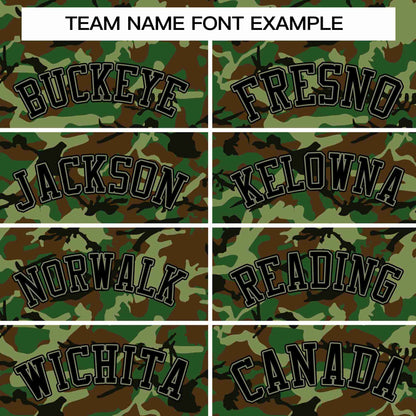 Custom Brown Green-Black Camo Fashion Authentic Sleeveless Baseball Jersey