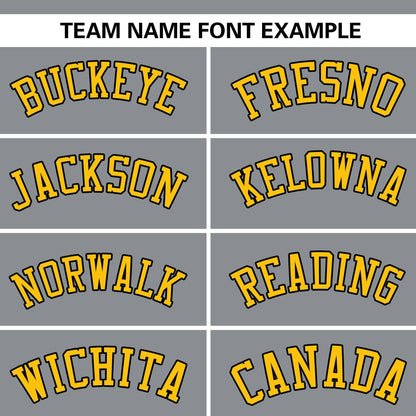 Custom Gray Classic Style Authentic Stand Collar Baseball Jersey