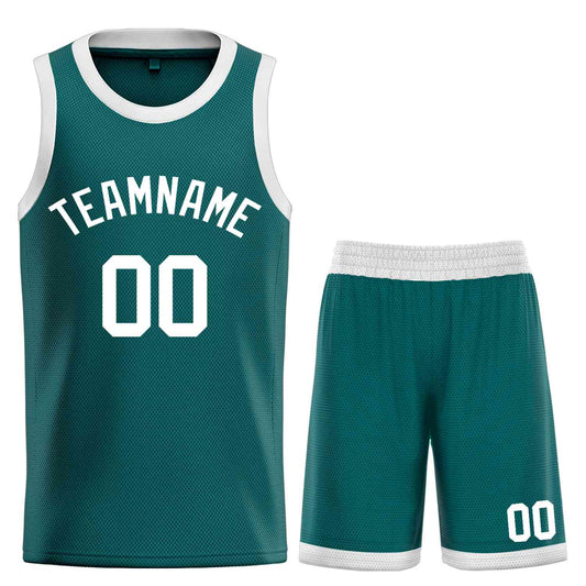 Custom Aqua WhiteBull Classic Sets Curved Basketball Jersey