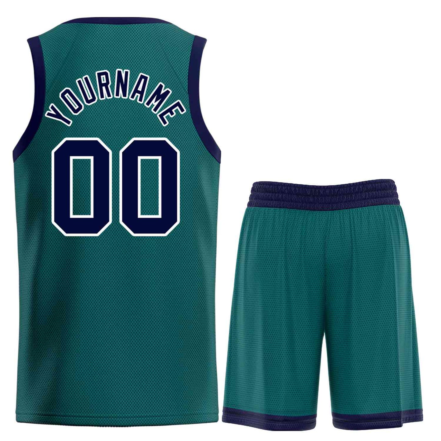 Custom Aqua Navy-White Bull Classic Sets Curved Basketball Jersey