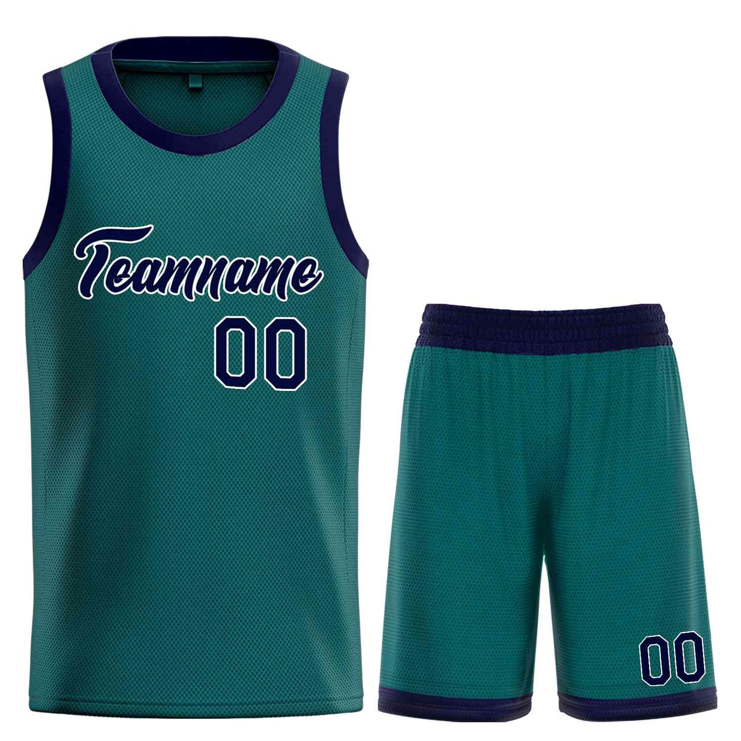 Custom Aqua Navy-White Heal Sports Uniform Classic Sets Basketball Jersey