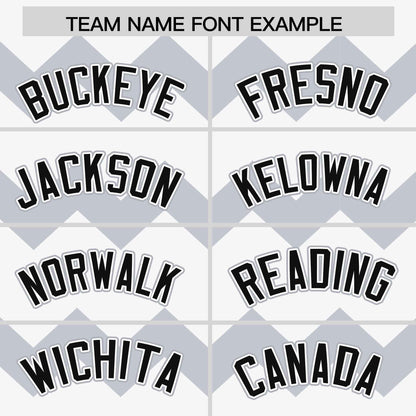 Custom White Gray-Black Personalized Ripple Design Authentic Baseball Jersey