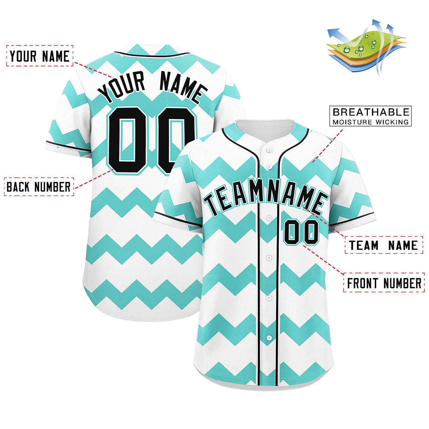 Custom White Bright Green-Black Personalized Ripple Design Authentic Baseball Jersey