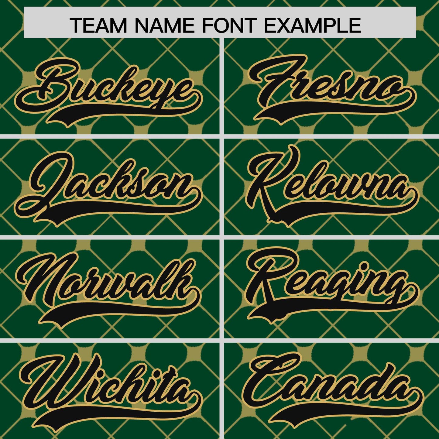 Custom Green Black-Old Gold Personalized Plaid Design Authentic Baseball Jersey