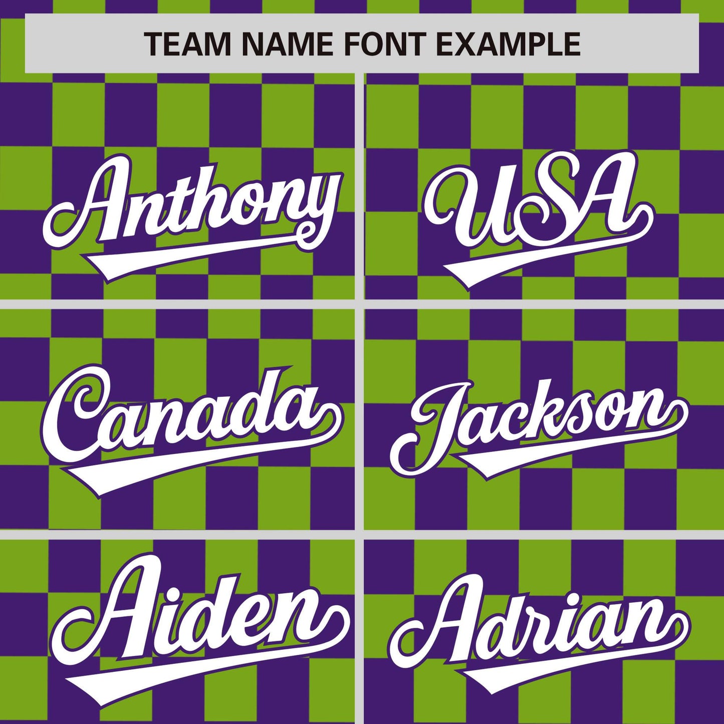 Custom Purple Neon Green Personalized Plaid Fashion Design Authentic Baseball Jersey