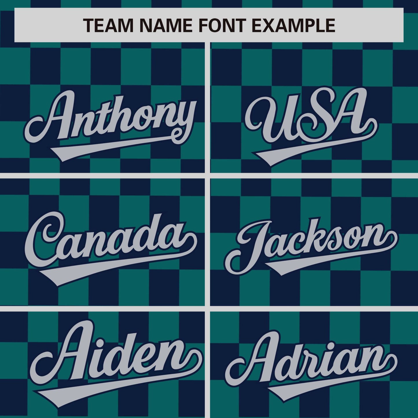 Custom Aqua Navy Personalized Plaid Fashion Design Authentic Baseball Jersey