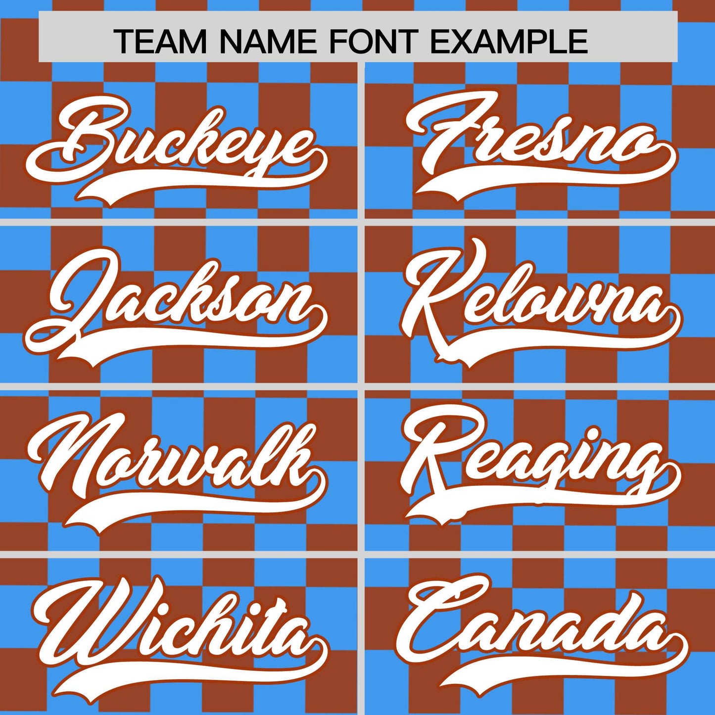 Custom Powder Blue Brown Personalized Plaid Fashion Design Authentic Baseball Jersey