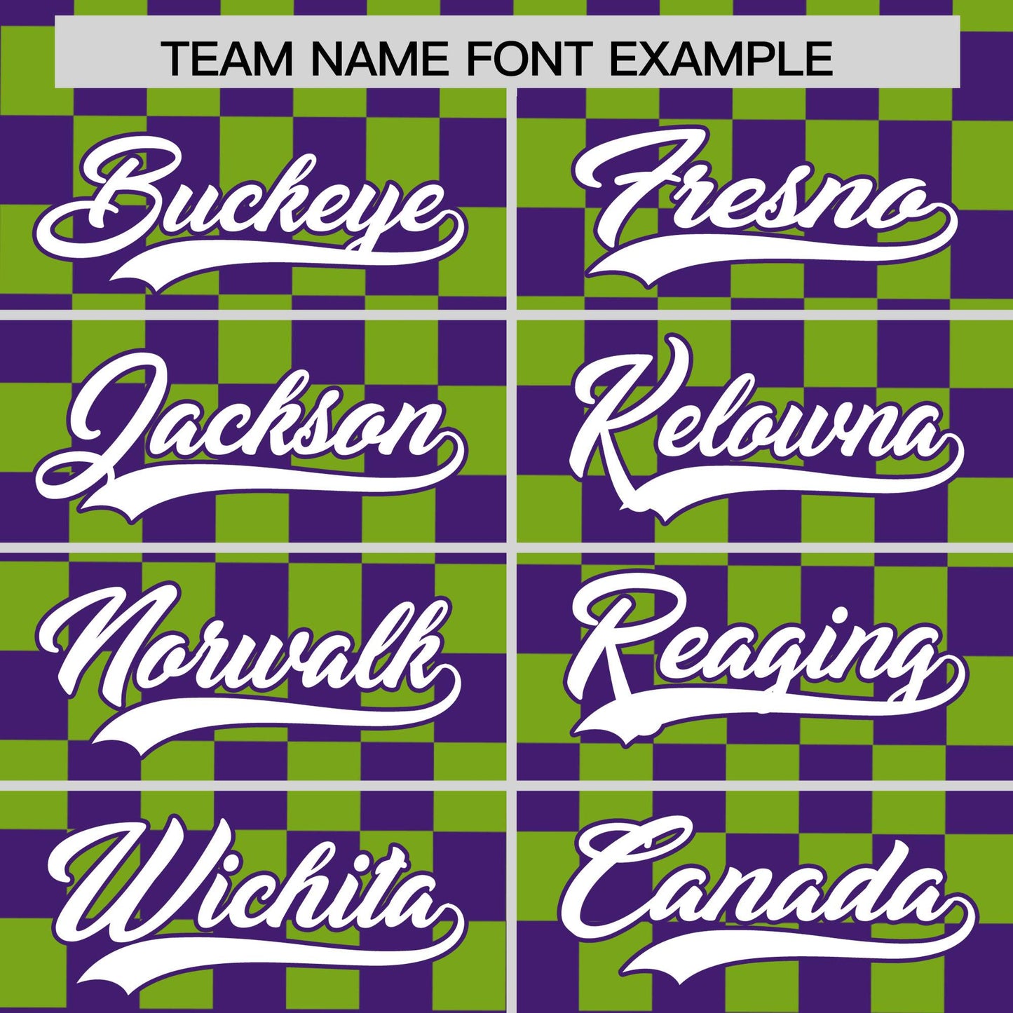 Custom Purple Neon Green Personalized Plaid Fashion Design Authentic Baseball Jersey