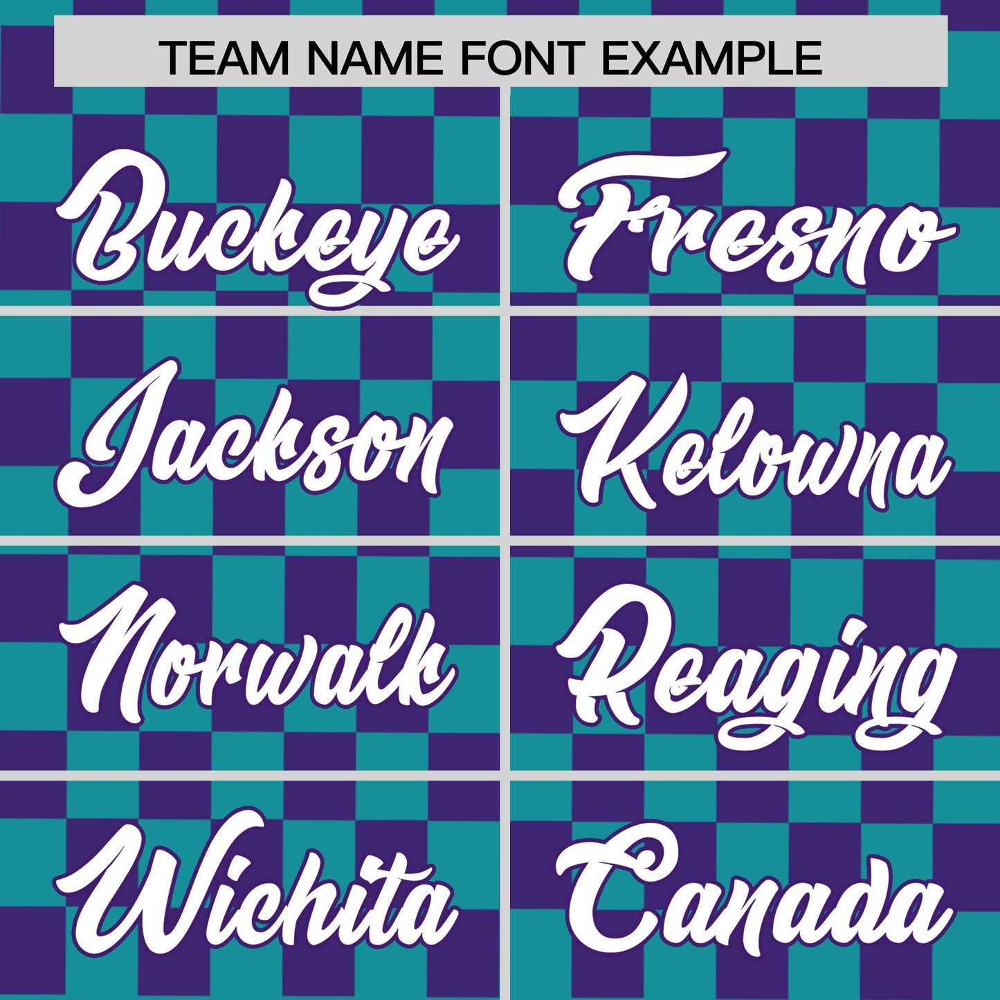 Custom Aqua Purple Personalized Plaid Fashion Design Authentic Baseball Jersey