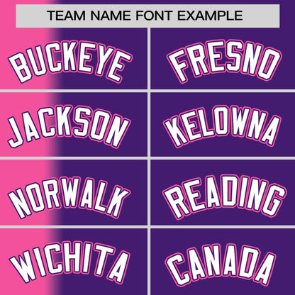 Custom Purple Pink Pinstripe Personalized Gradient Authentic Baseball Jersey