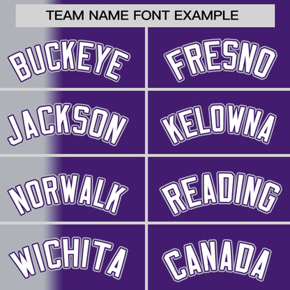 Custom Purple Gray Pinstripe Personalized Gradient Authentic Baseball Jersey