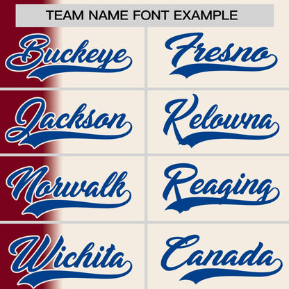 Custom Cream Crimson Pinstripe Personalized Gradient Authentic Baseball Jersey