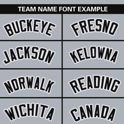 Custom Gray Black Classic Style Personalized Full Button Authentic Baseball Jersey