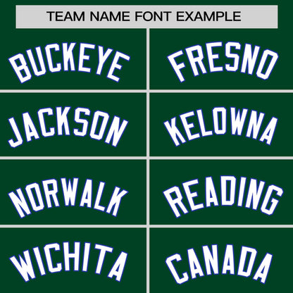 Custom Green Royal-White Personalized Color Block Authentic Baseball jersey