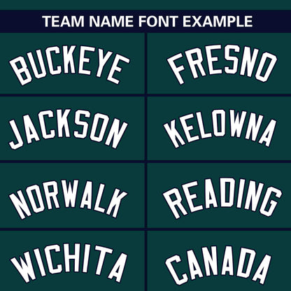 Custom Midnight Green Navy-Gray Personalized Color Block Authentic Baseball Jersey