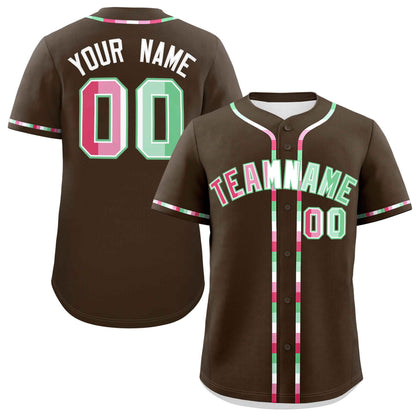 Custom Brown Abrosexual For Pride Month Classic Style Authentic Baseball Jersey