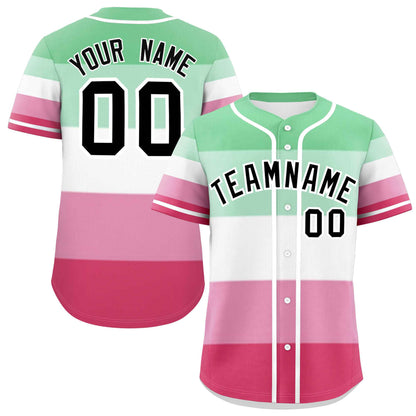 Custom Rainbow Abrosexual For Pride Month Color Block Authentic Baseball Jersey