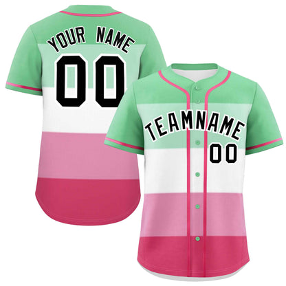 Custom Rainbow Abrosexual For Pride Month Color Block Authentic Baseball Jersey