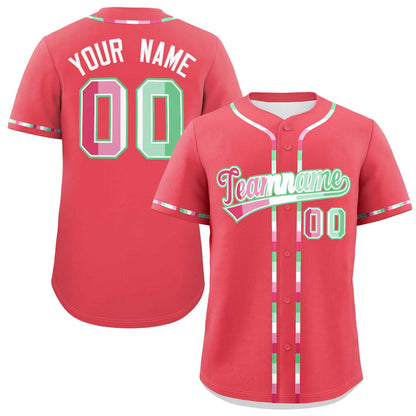 Custom Light Red Abrosexual For Pride Month Classic Style Authentic Baseball Jersey