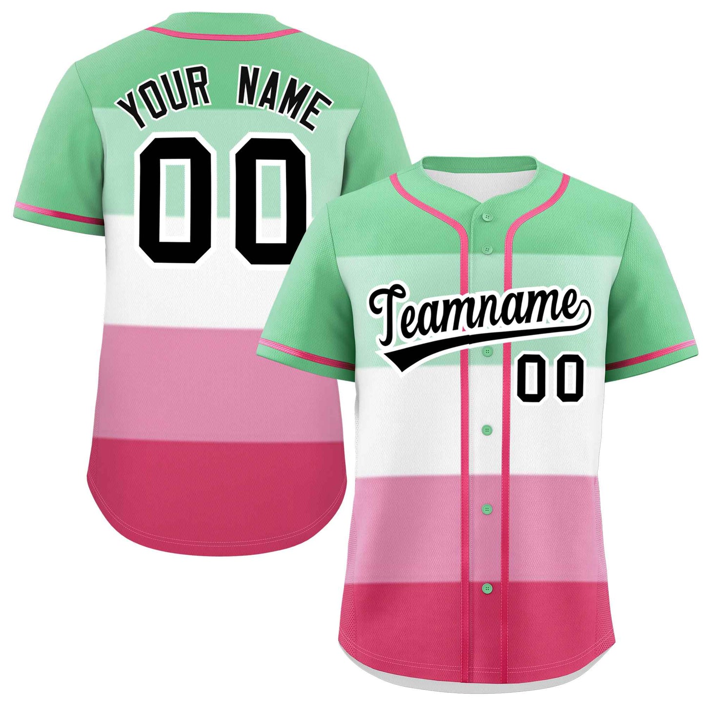 Custom Rainbow Abrosexual For Pride Month Color Block Authentic Baseball Jersey