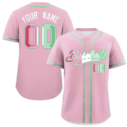 Custom Light Pink Abrosexual For Pride Month Classic Style Authentic Baseball Jersey