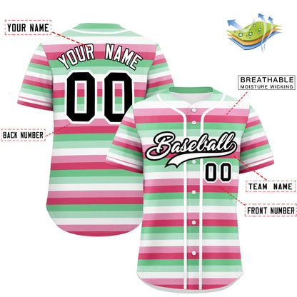 Custom Rainbow Abrosexual For Pride Month Color Block Authentic Baseball Jersey