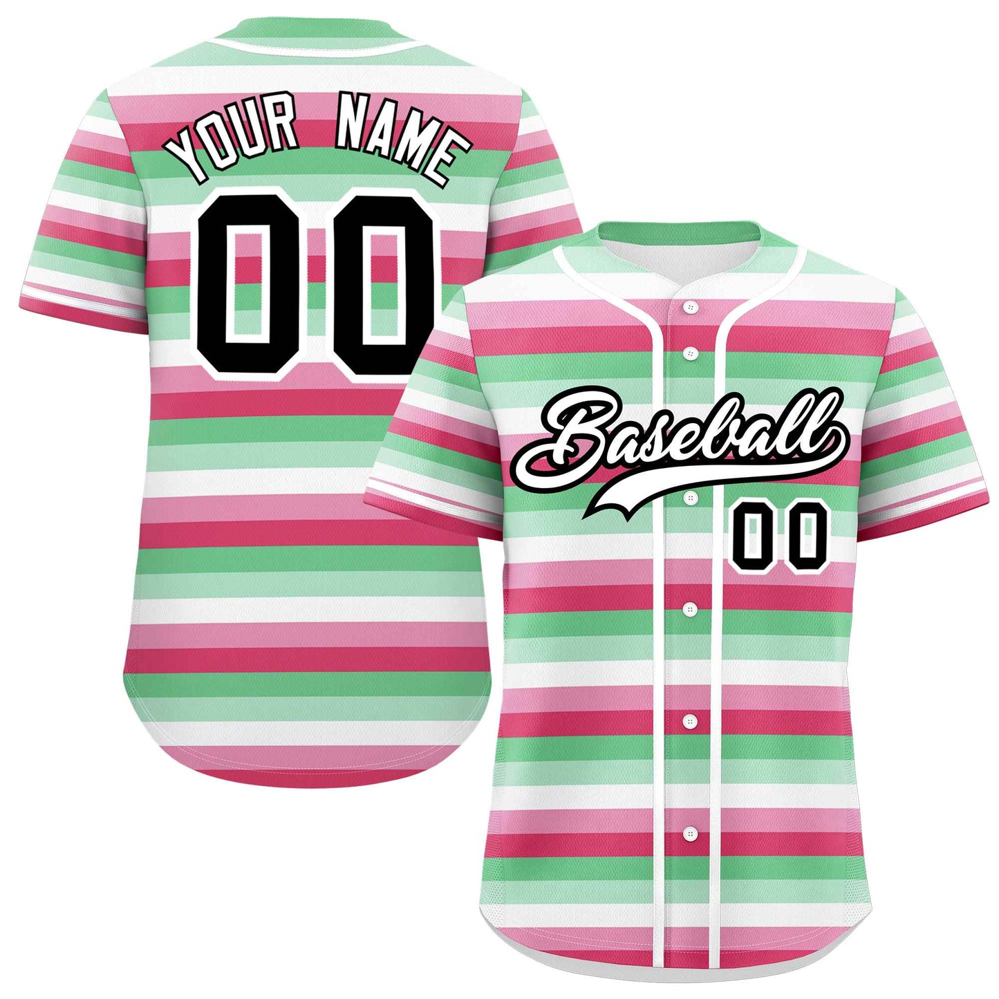 Custom Rainbow Abrosexual For Pride Month Color Block Authentic Baseball Jersey