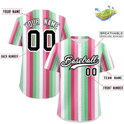 Custom Rainbow Abrosexual For Pride Month Color Block Authentic Baseball Jersey