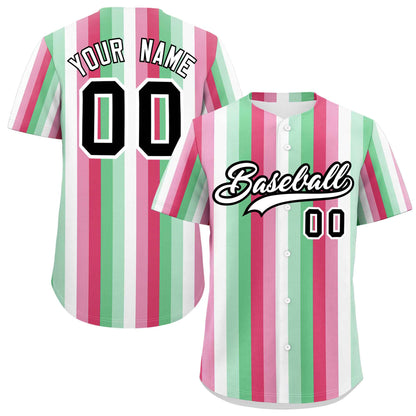 Custom Rainbow Abrosexual For Pride Month Color Block Authentic Baseball Jersey