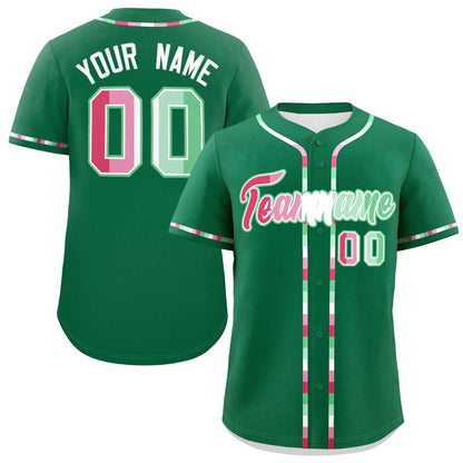 Custom Kelly Green Abrosexual For Pride Month Classic Style Authentic Baseball Jersey