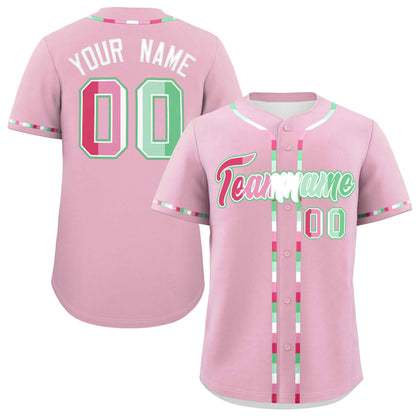 Custom Light Pink Abrosexual For Pride Month Classic Style Authentic Baseball Jersey