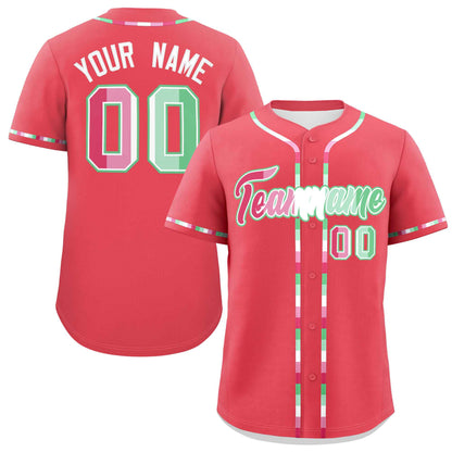 Custom Light Red Abrosexual For Pride Month Classic Style Authentic Baseball Jersey