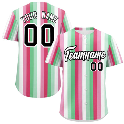 Custom Rainbow Abrosexual For Pride Month Color Block Authentic Baseball Jersey