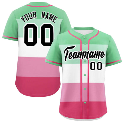 Custom Rainbow Abrosexual For Pride Month Color Block Authentic Baseball Jersey