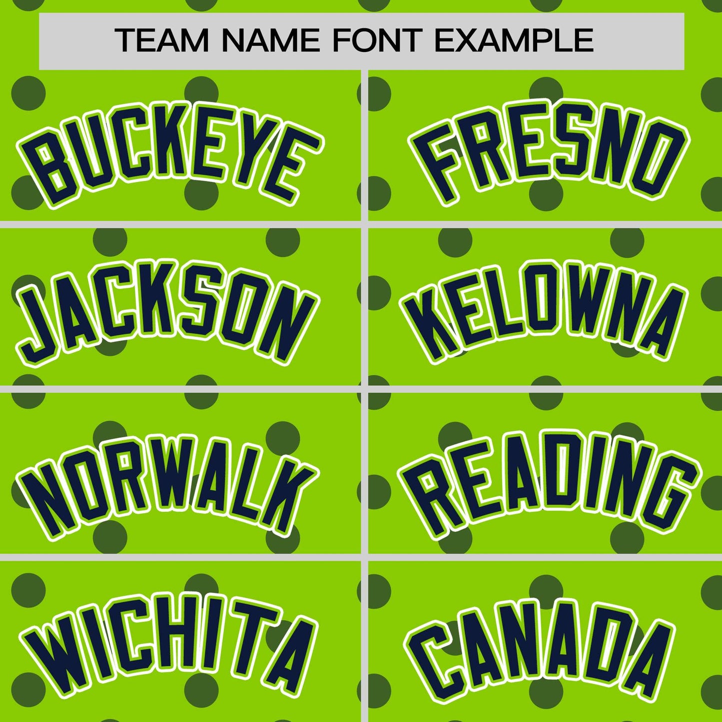 Custom Neon Green Navy Personalized Polka Dot Graffiti Pattern Authentic Baseball Jersey