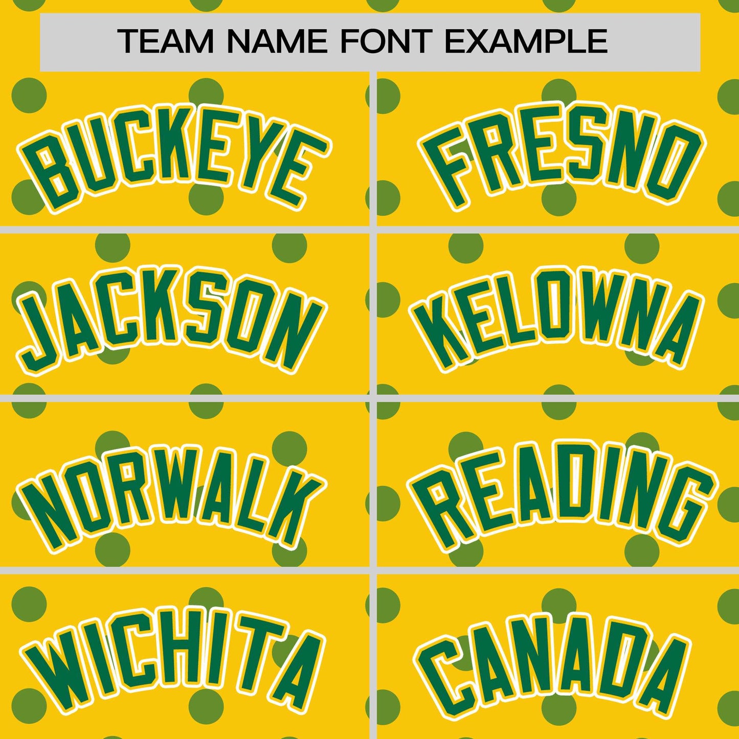 Custom Gold Kelly Green Personalized Polka Dot Graffiti Pattern Authentic Baseball Jersey