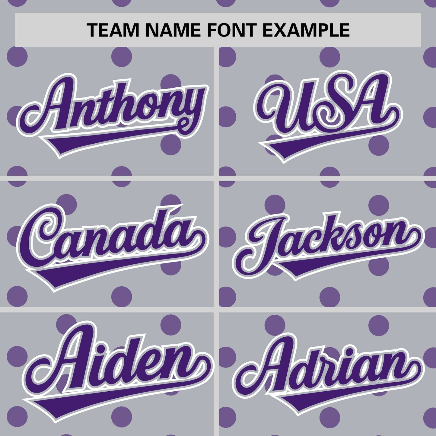 Custom Gray Purple Personalized Polka Dot Graffiti Pattern Authentic Baseball Jersey