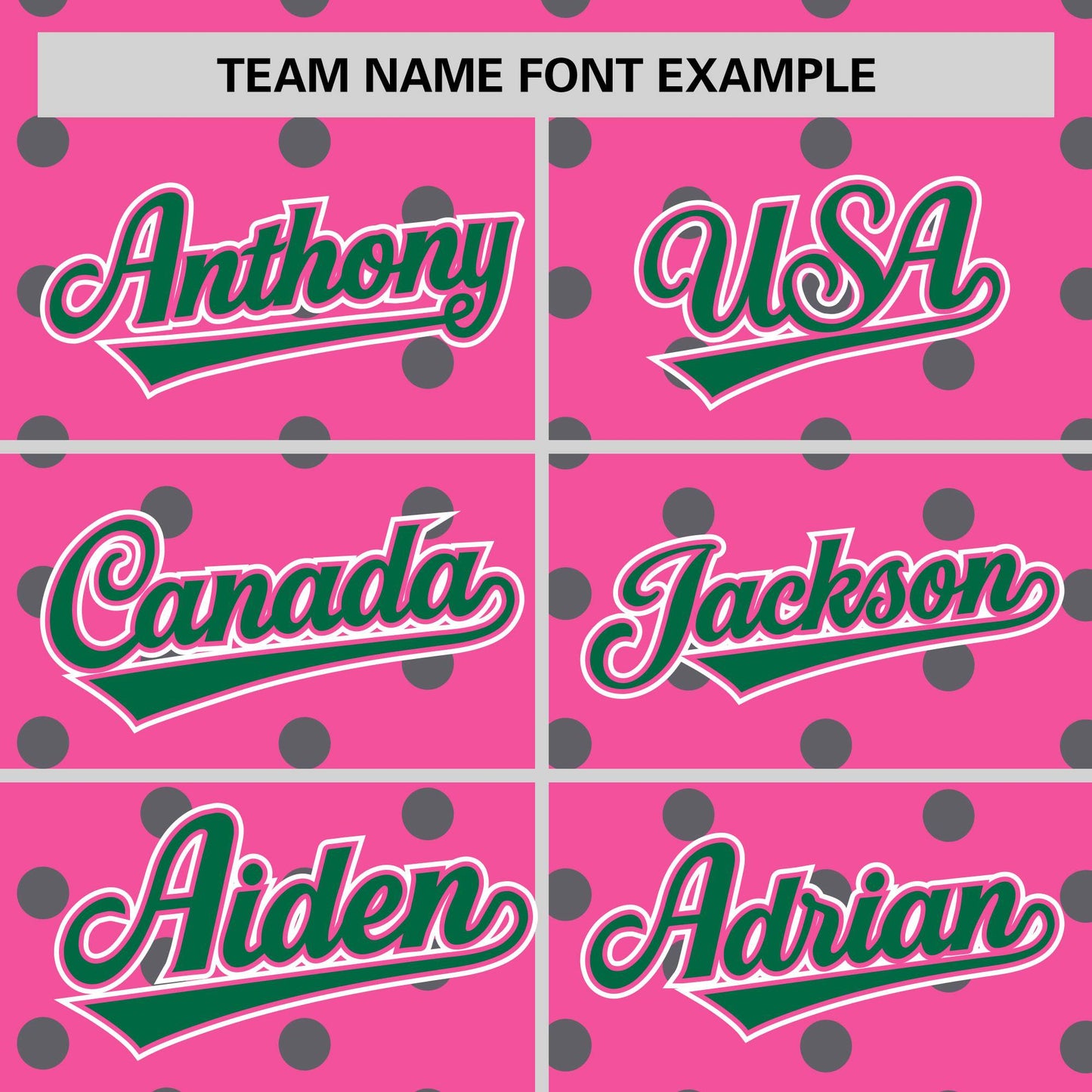 Custom Pink Kelly Green Personalized Polka Dot Graffiti Pattern Authentic Baseball Jersey