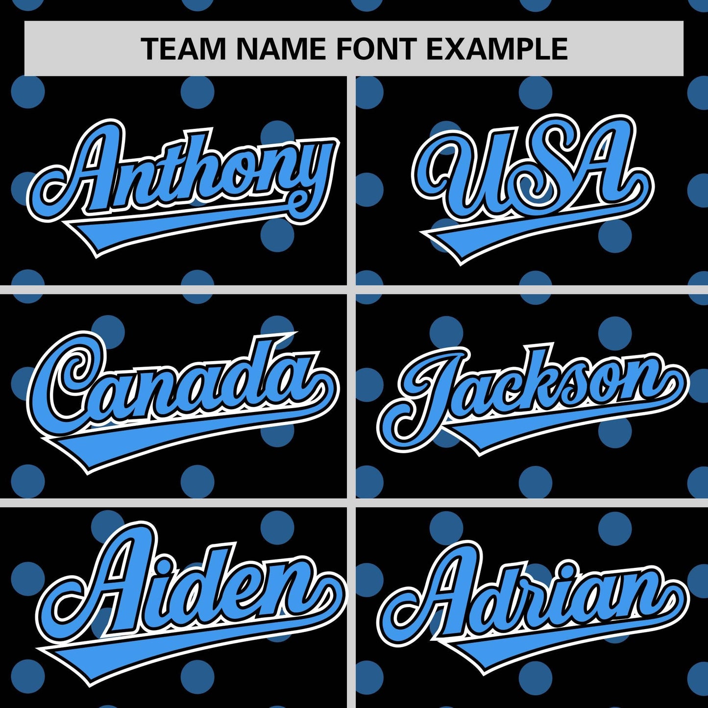 Custom Black Powder Blue Personalized Polka Dot Graffiti Pattern Authentic Baseball Jersey