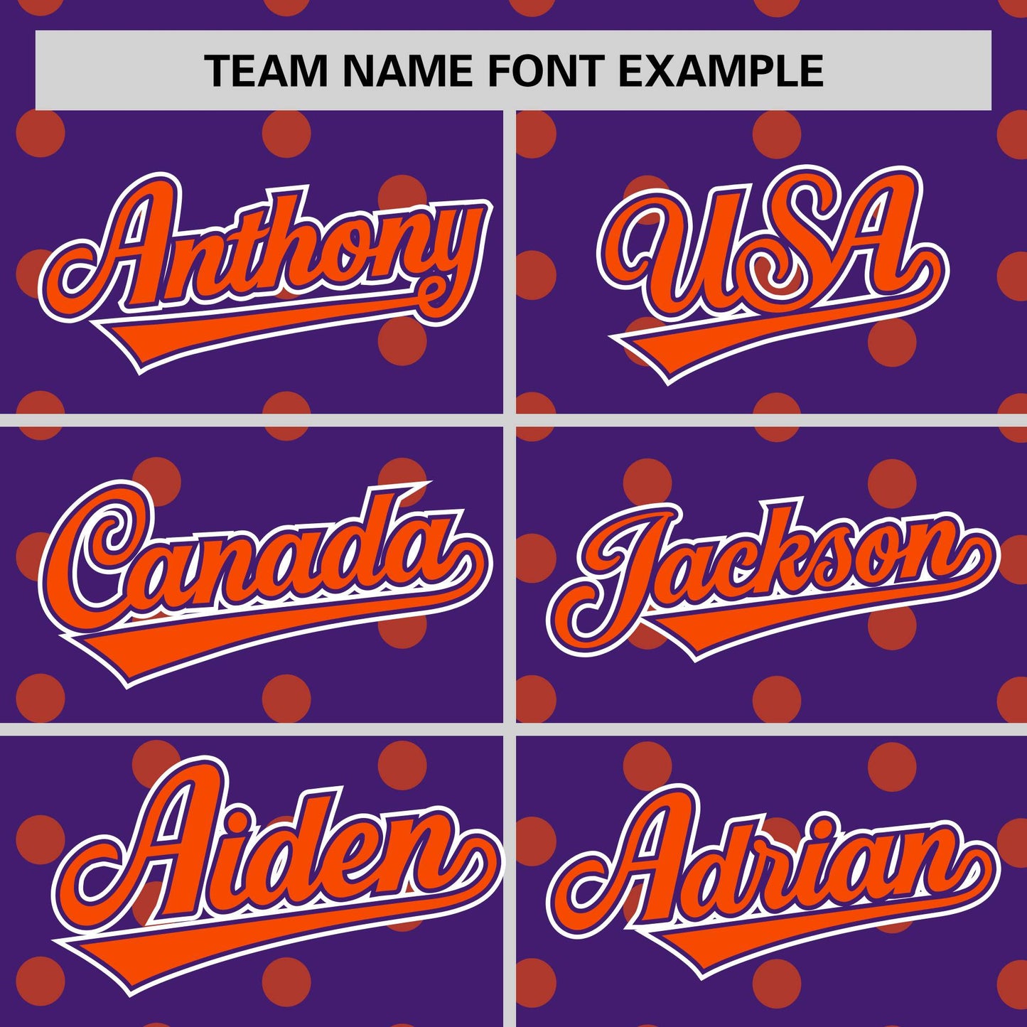 Custom Purple Orange Personalized Polka Dot Graffiti Pattern Authentic Baseball Jersey